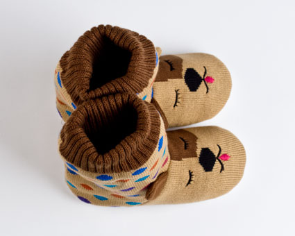 Knitted Sock Dog Slippers :: Animal Slippers