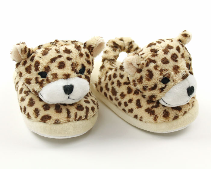 childrens leopard print slippers