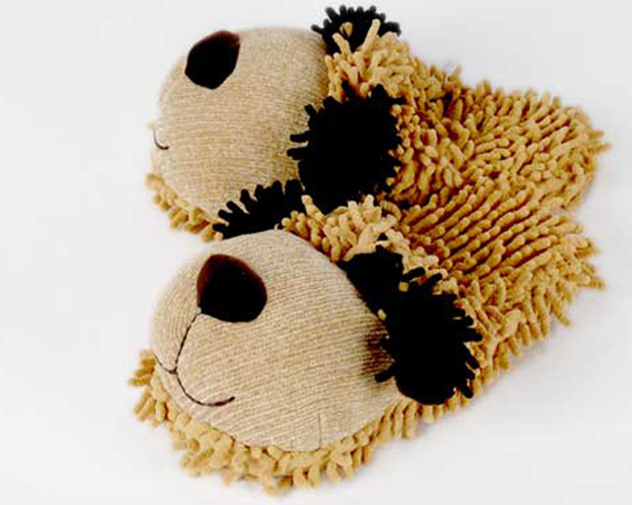 tan color slippers