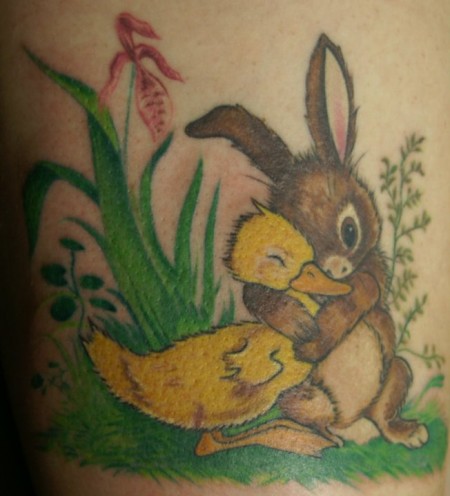 Michaela May  A sweet bunny for a sweet client Thank you for a fab day    450613  Tattoodo  Bunny tattoos Cute animal tattoos Bunny tattoo small