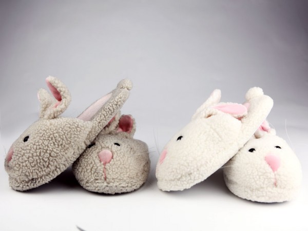 Fluffy Pink Bunny Plush Slippers | As Seen on Social