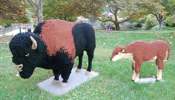 Lego Buffalo Sculpture