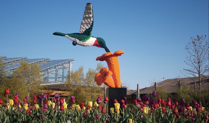 Hummingbird Lego Sculpture