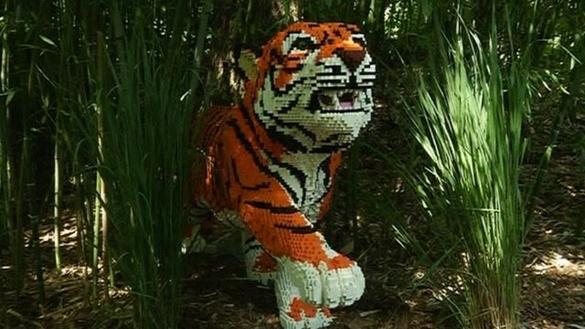 Lego Tiger Sculpture