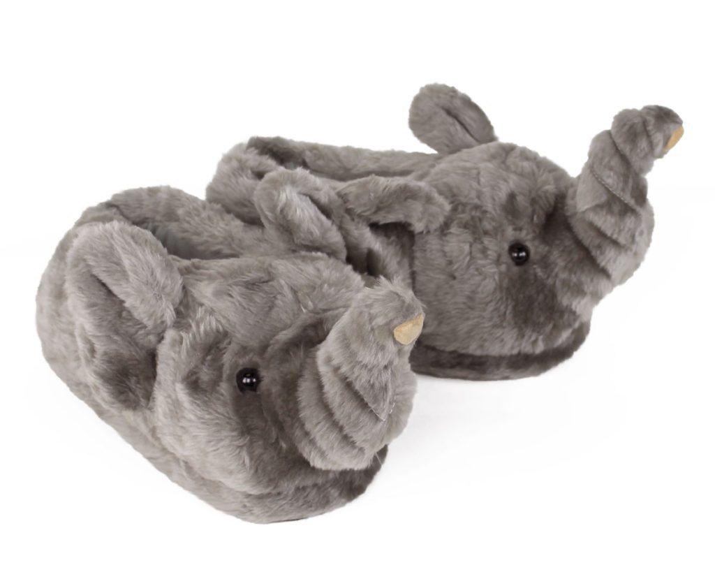 plush elephant slippers