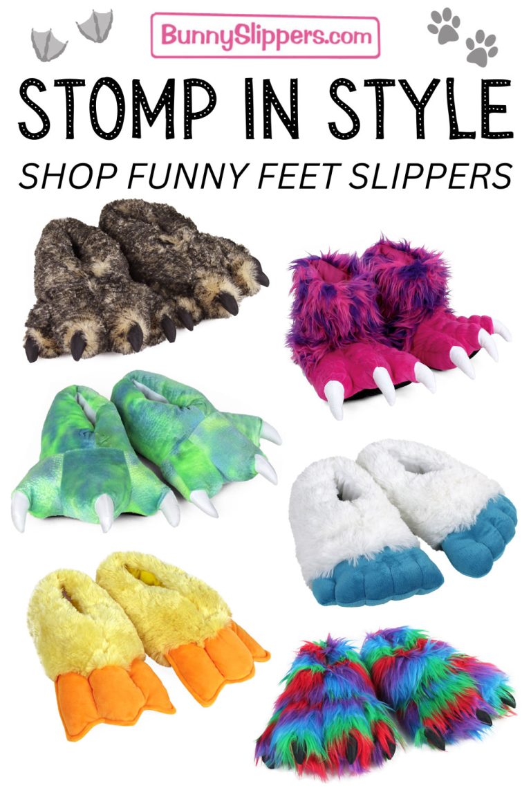 Stomp in Style: Claws, Paws, and Funny Feet Slippers! - Hop to Pop