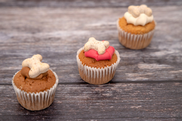 Three home-made dog treats
