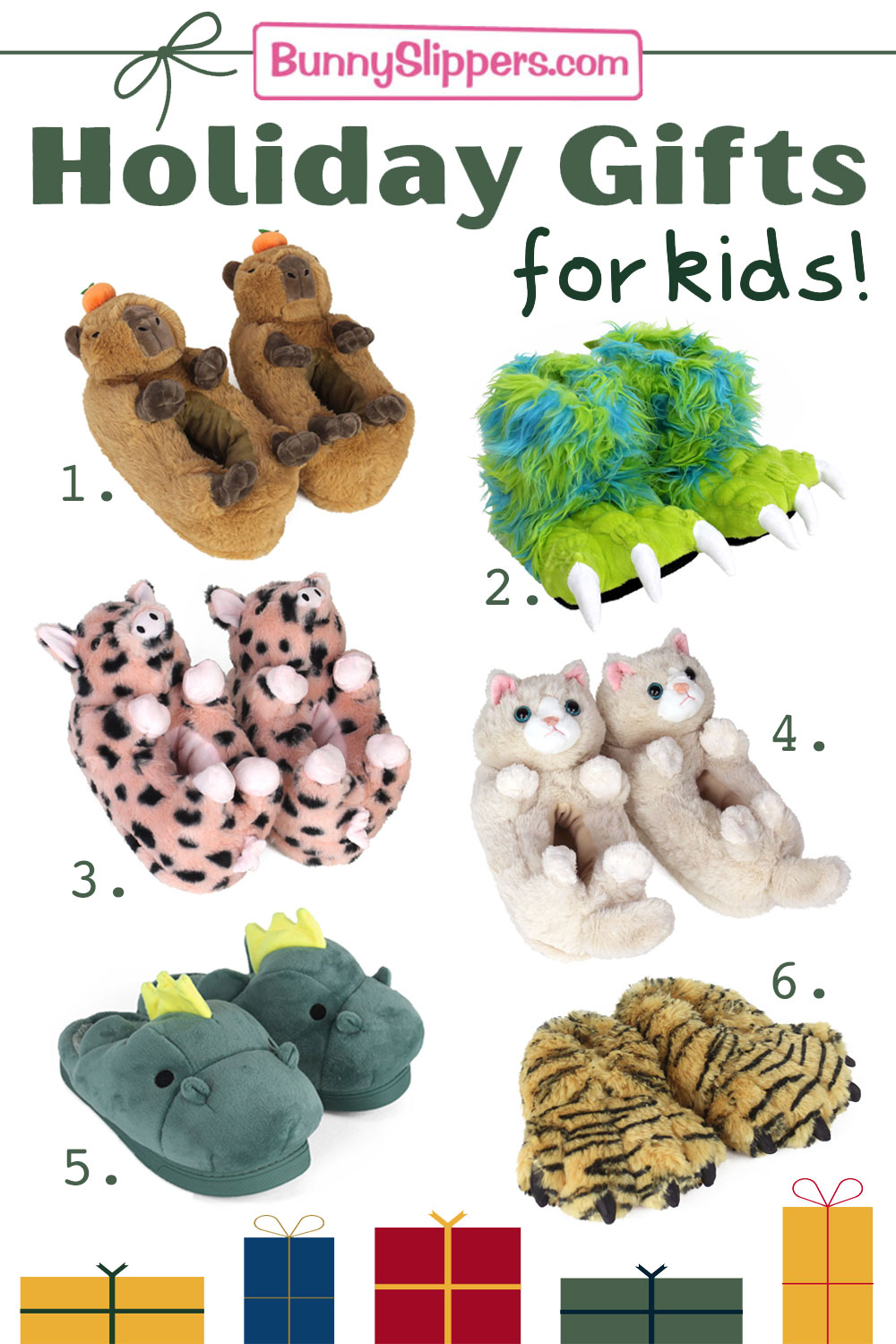 Holiday Gift Inspiration… Fun and Cozy Animal Slippers for Kids!