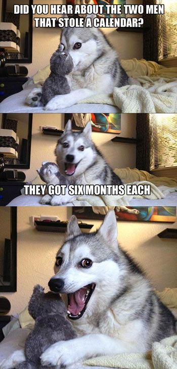 Pun Dog Calendar Thieves