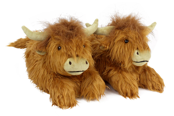 highland cattle slippers