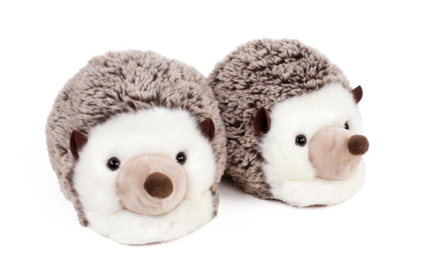fuzzy hedgehog slippers