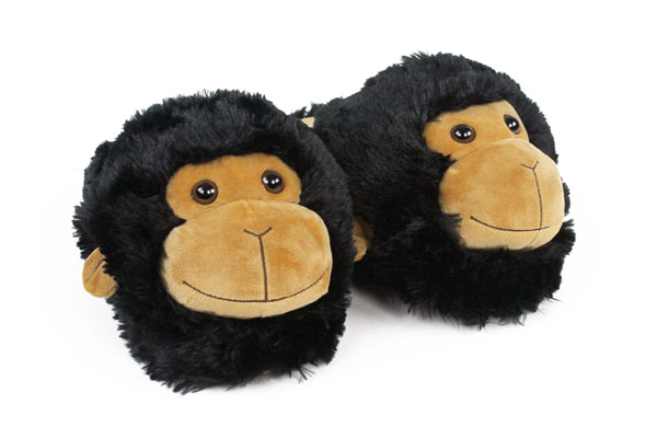 fuzzy monkey slippers