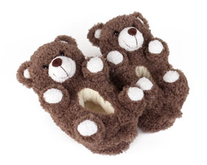 Kids Teddy Bear Slippers | Plush Bear Animal Slippers for Children