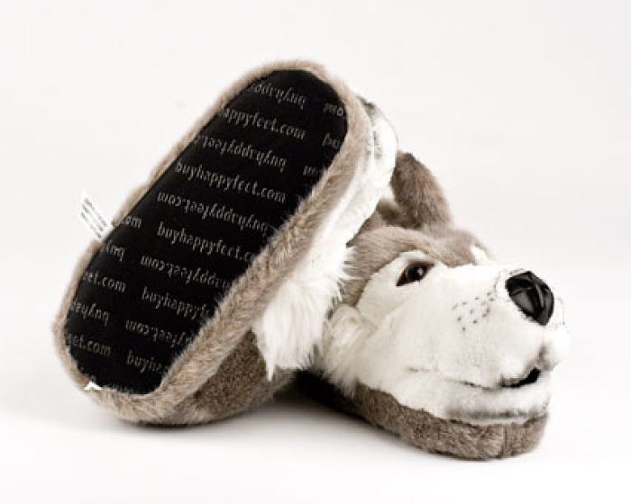 kids wolf slippers