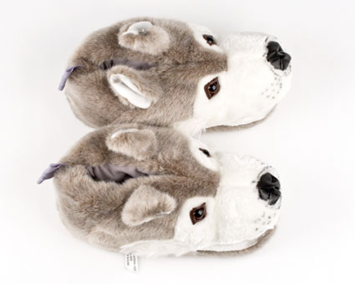 kids wolf slippers