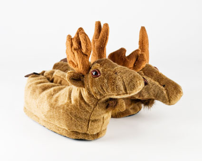 Moose Slippers Animal Slippers Moose Animal Slippers