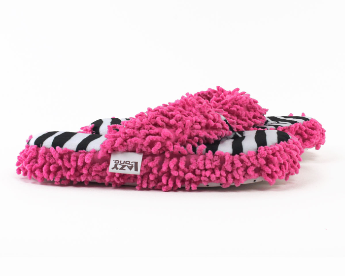 Zebra Stripe Spa Slippers Side View