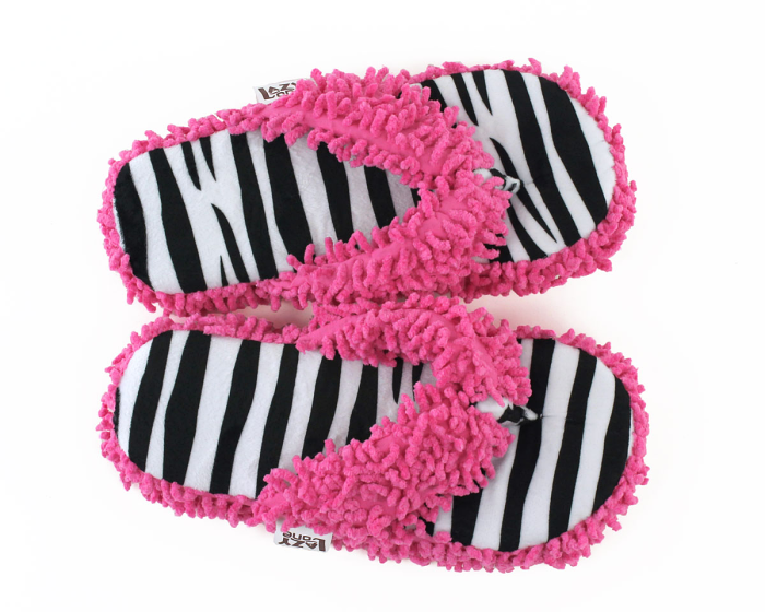 Zebra Stripe Spa Slippers Top View