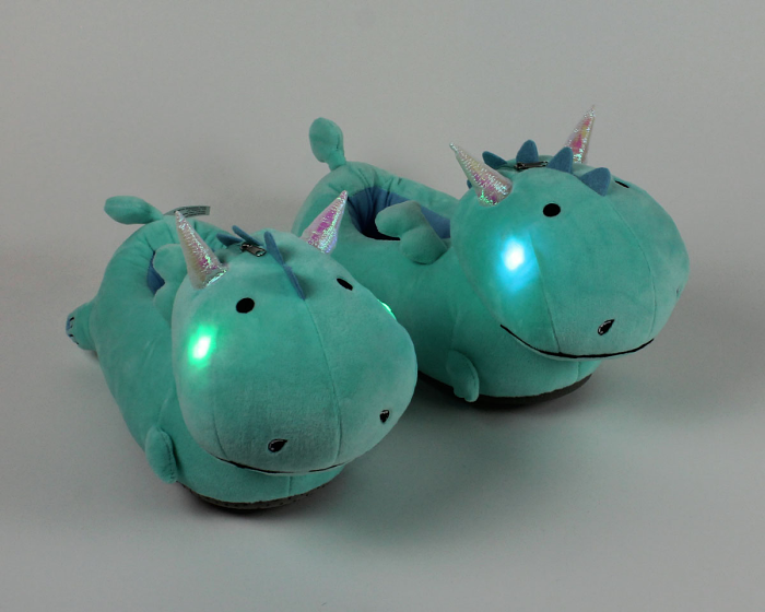 Dragon Light Up Slippers with lights on View