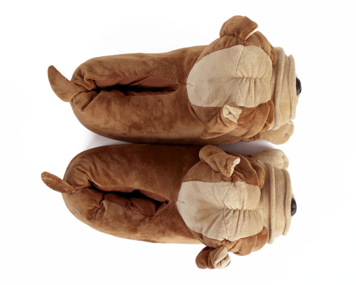 Bulldog Slippers Top View