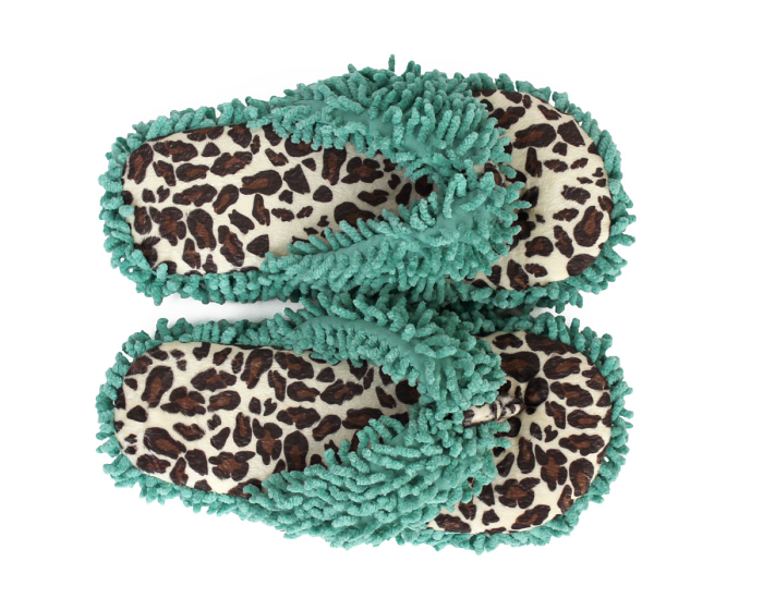 Leopard Spa Slippers Top View