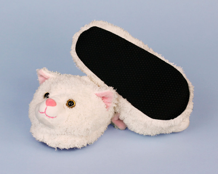Kids Cat Slippers Bottom View