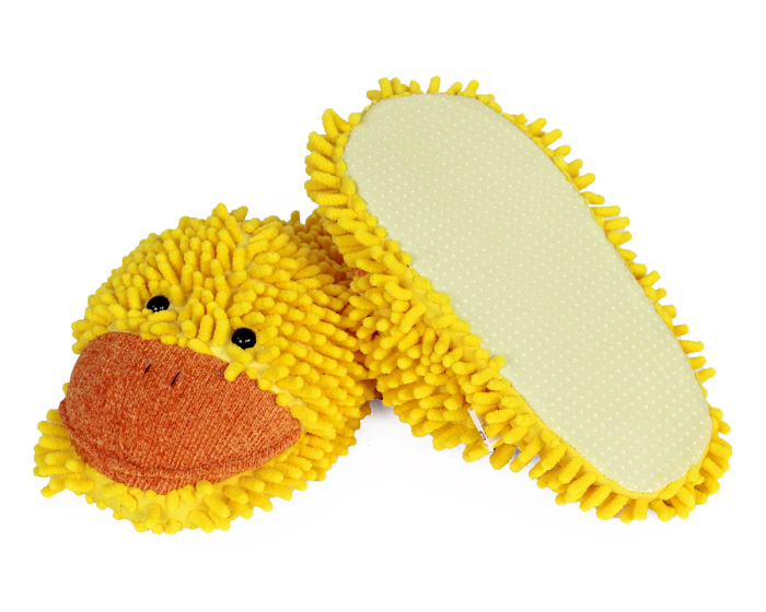 Fuzzy Duck Slippers Bottom View