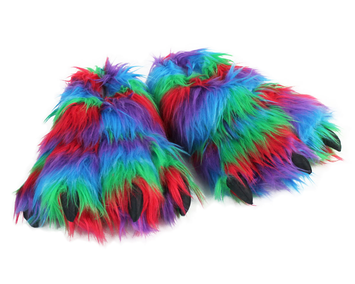 Rainbow Paw Slippers View 1