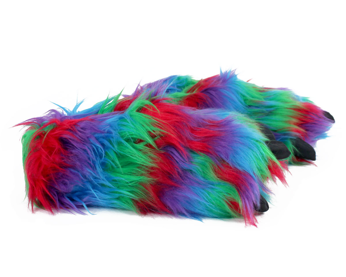 Rainbow Paw Slippers Side View