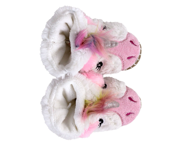 Kids Unicorn Slouch Slippers Top View