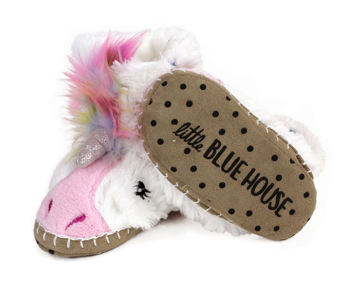 Kids Unicorn Slouch Slippers Bottom View