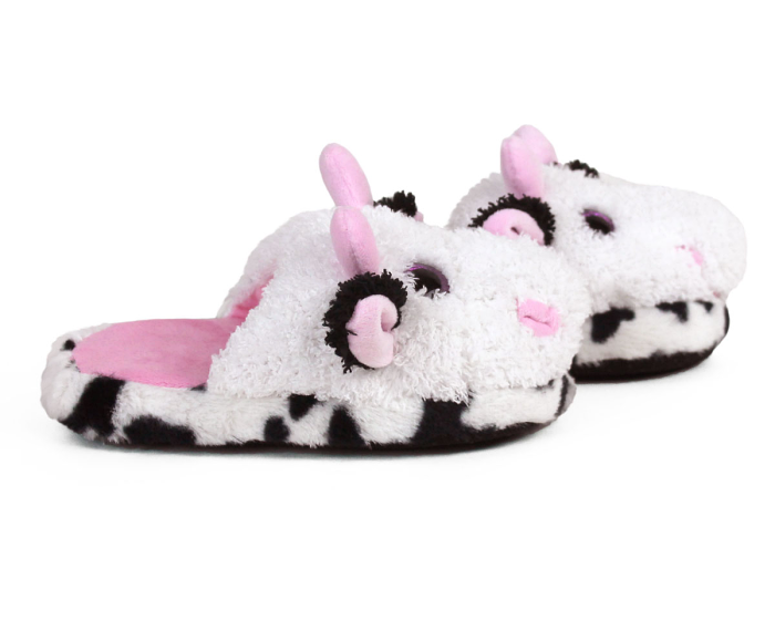 Kids Cow Slippers Side View