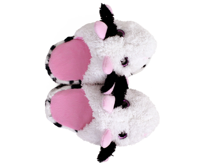 Kids Cow Slippers Top View