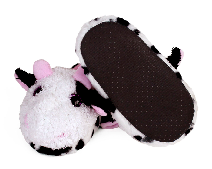 Kids Cow Slippers Bottom View