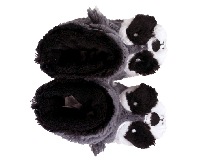 Kids Raccoon Slouch Slippers Top View