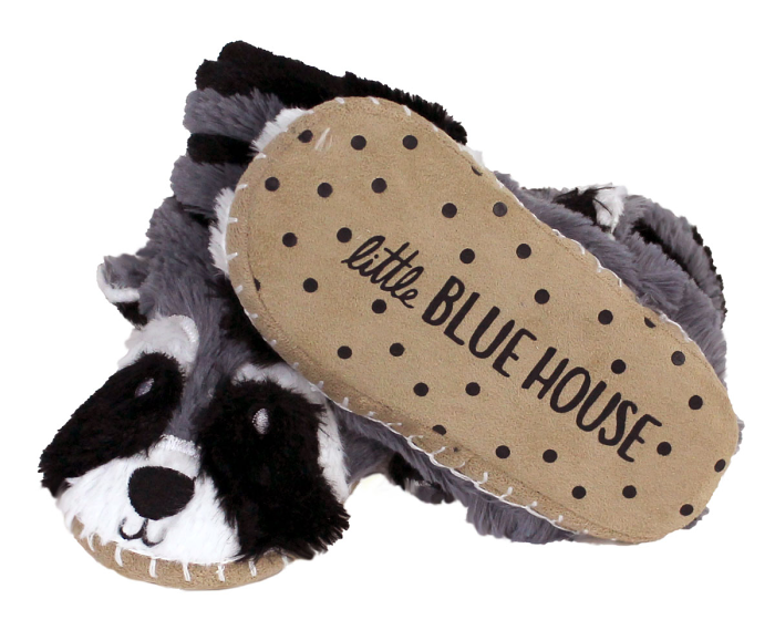 Kids Raccoon Slouch Slippers Bottom View
