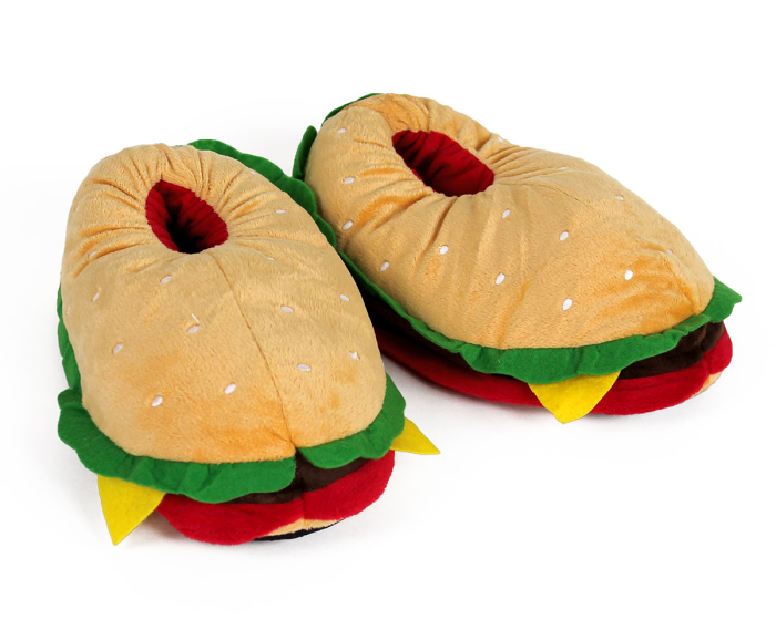 Hamburger Slippers 3/4 View