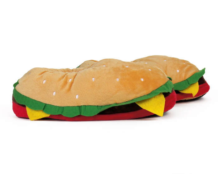 Hamburger Slippers Side View