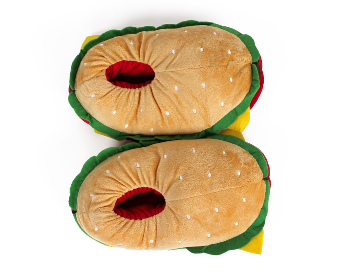 Hamburger Slippers Top View