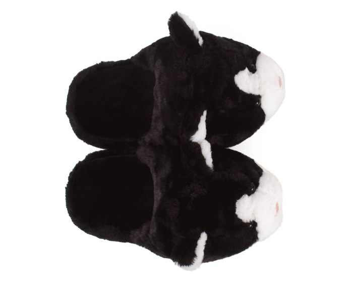 Black And White Kitty Slippers 3