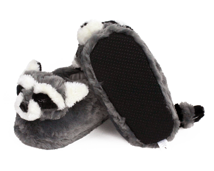 Raccoon Slippers | Plush Raccoon Animal Slippers