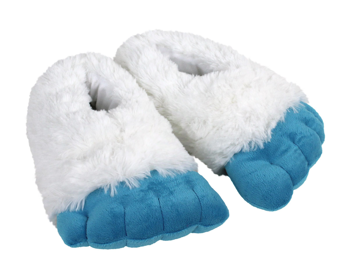 Abominable Snowman Yeti Feet Slippers 3/4 View