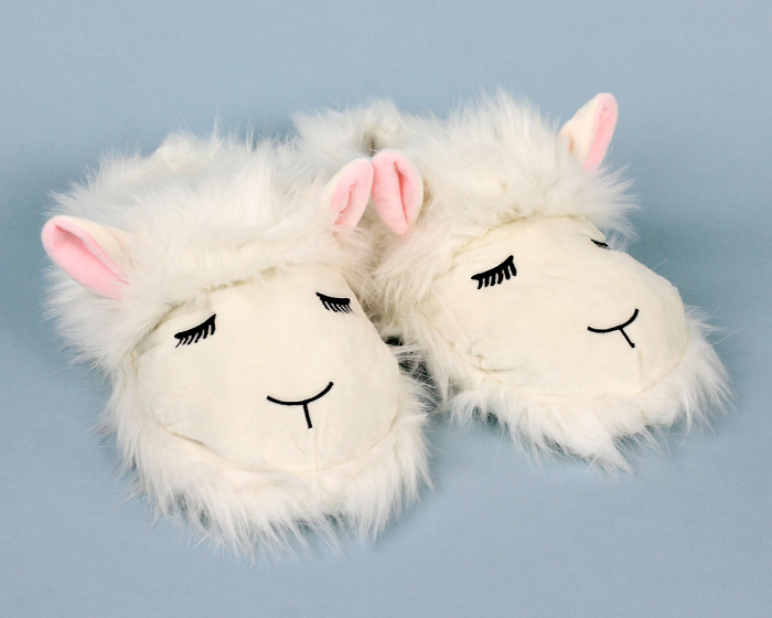 Fuzzy Lamb Slippers View 1