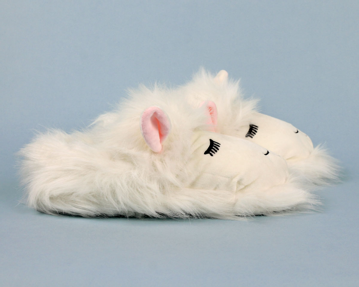 Fuzzy Lamb Slippers Side View