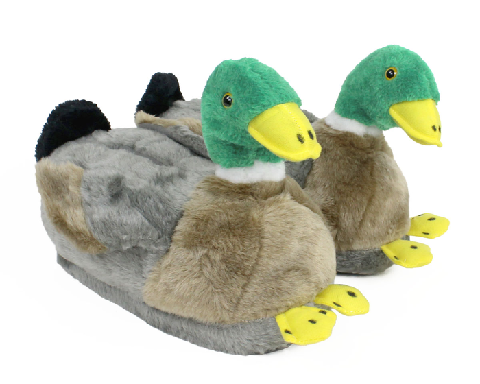 Mallard Duck Slippers 3/4 View