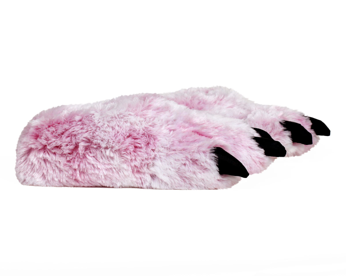 Pink Tiger Paw Slippers Side View