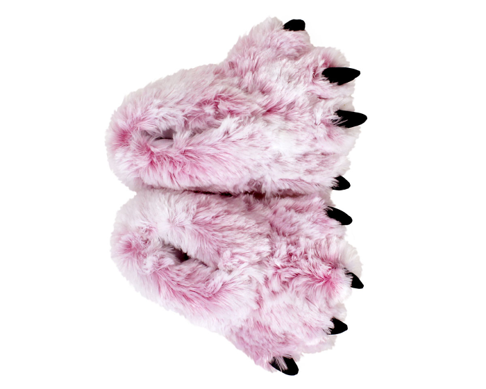 Pink Tiger Paw Slippers Top View