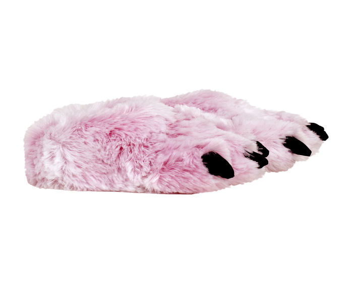 Pink Tiger Paw Slippers Side View