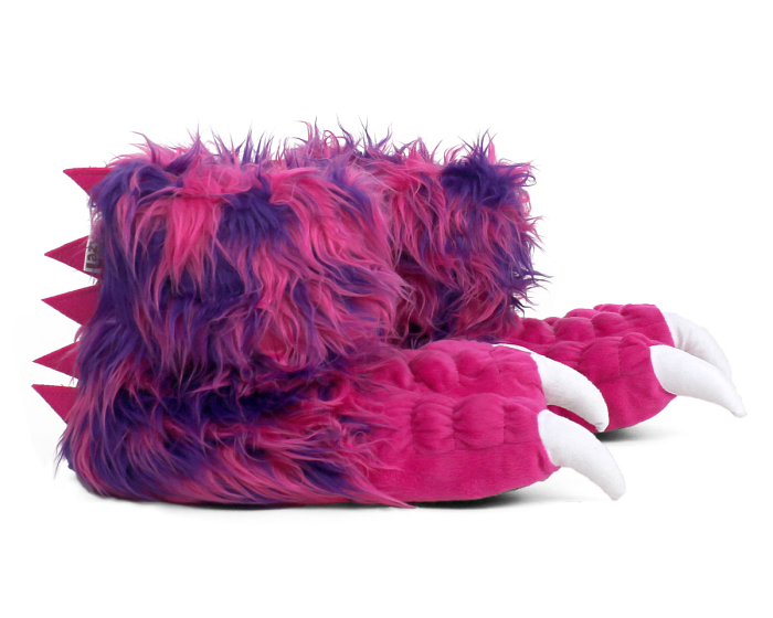 Pink Monster Claw Slippers Side View