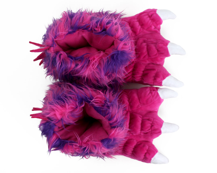 Pink Monster Claw Slippers Top View